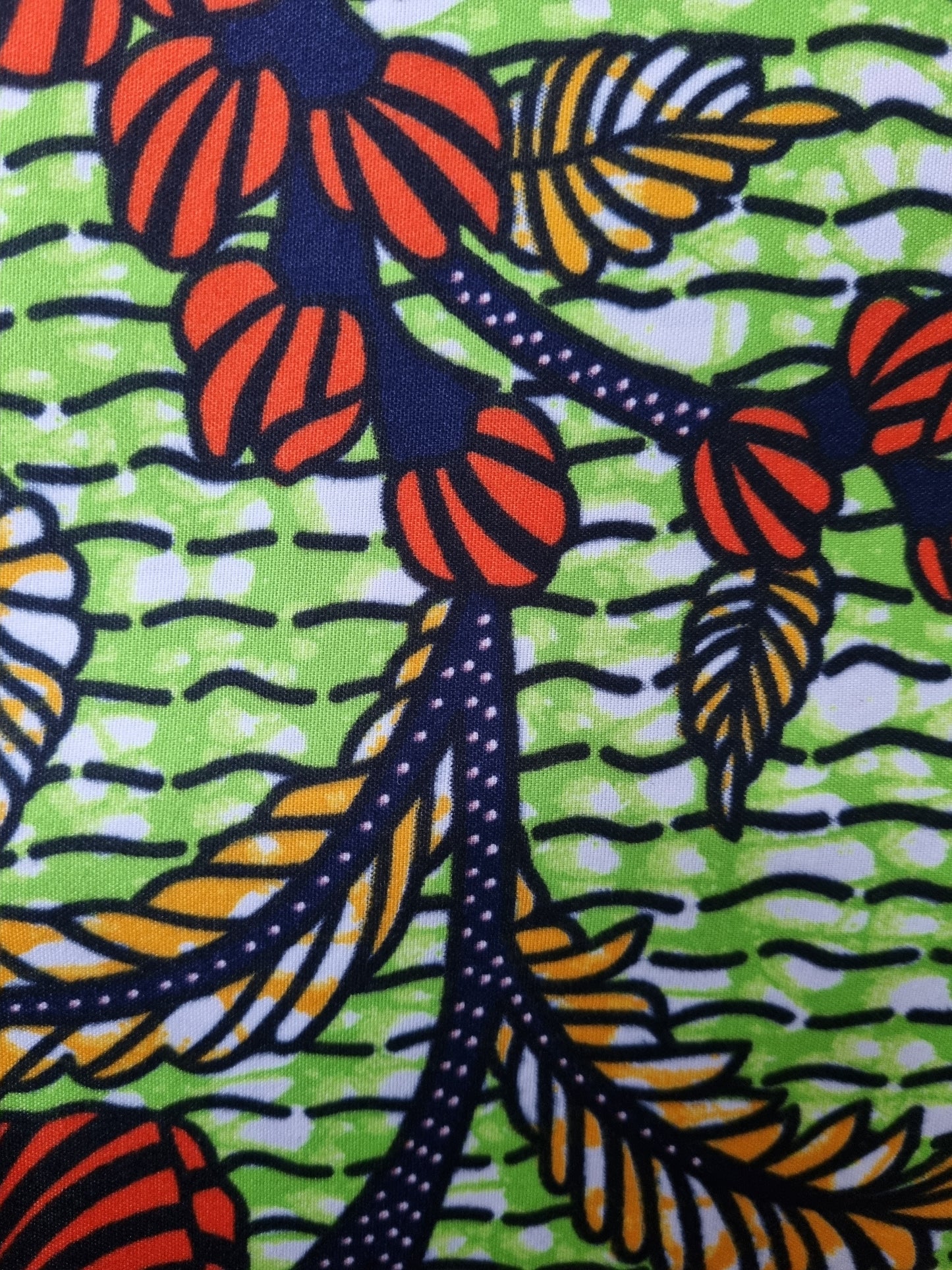 African Ankara Wax Print Fabric - Savanna Bloom