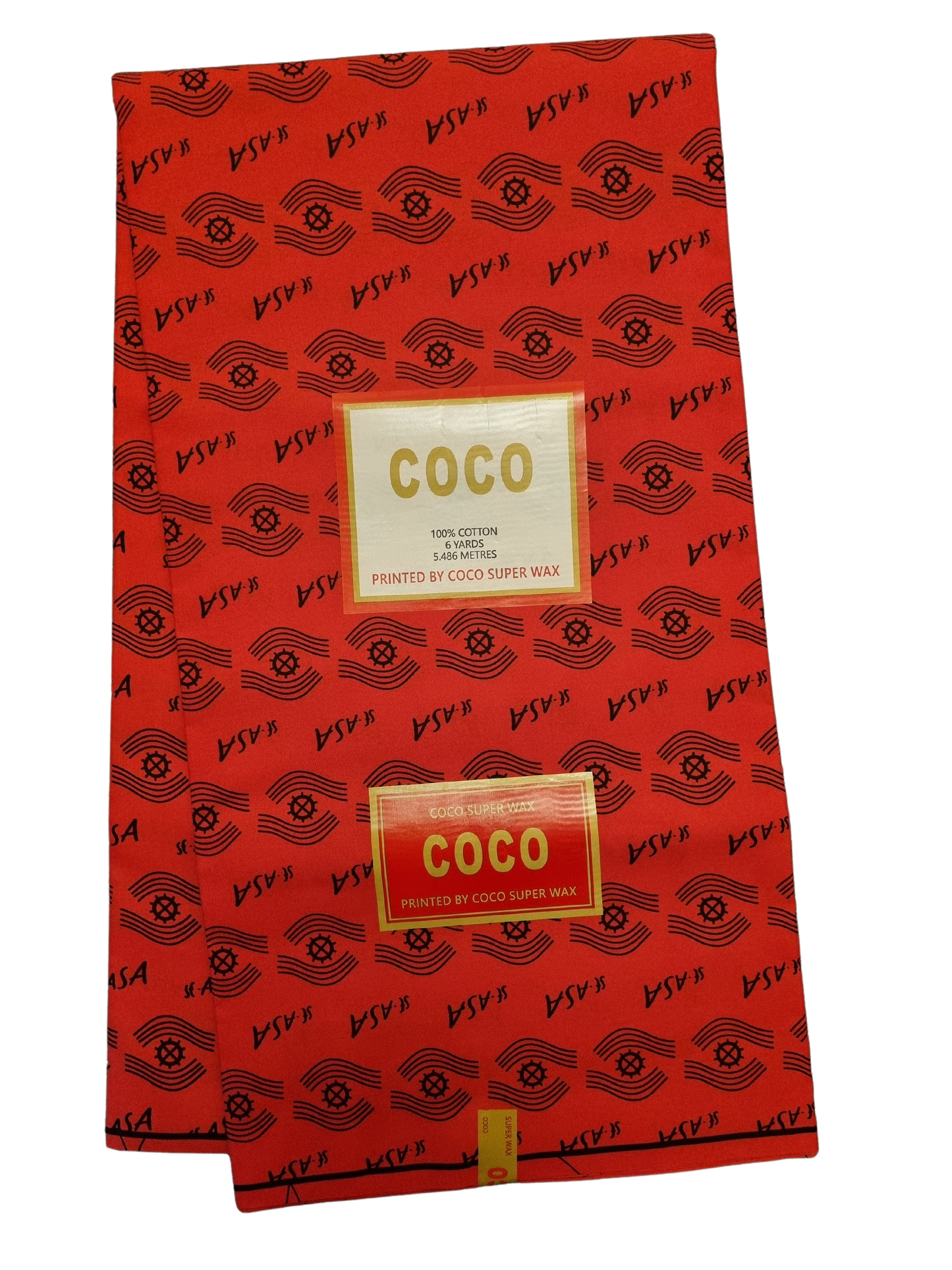 African Ankara Wax Print Fabric - Crimson Wisdom
