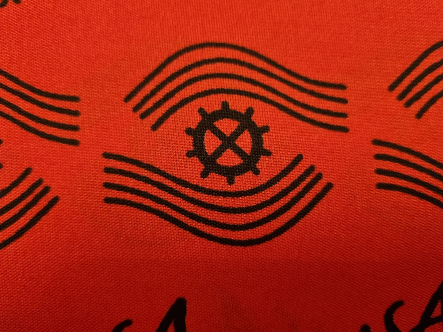 African Ankara Wax Print Fabric - Crimson Wisdom
