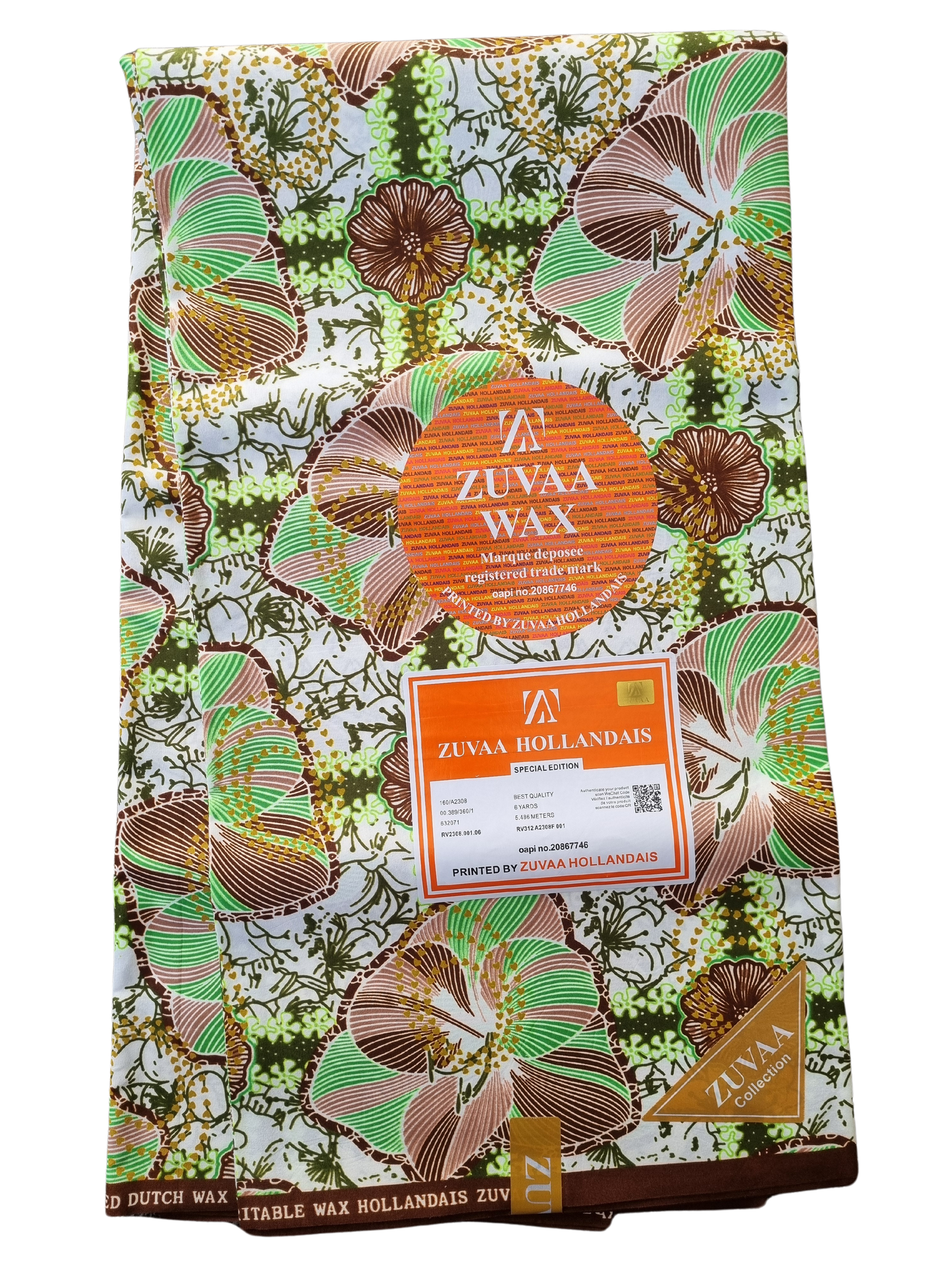 African Ankara Wax Print Fabric - Savanna Petals