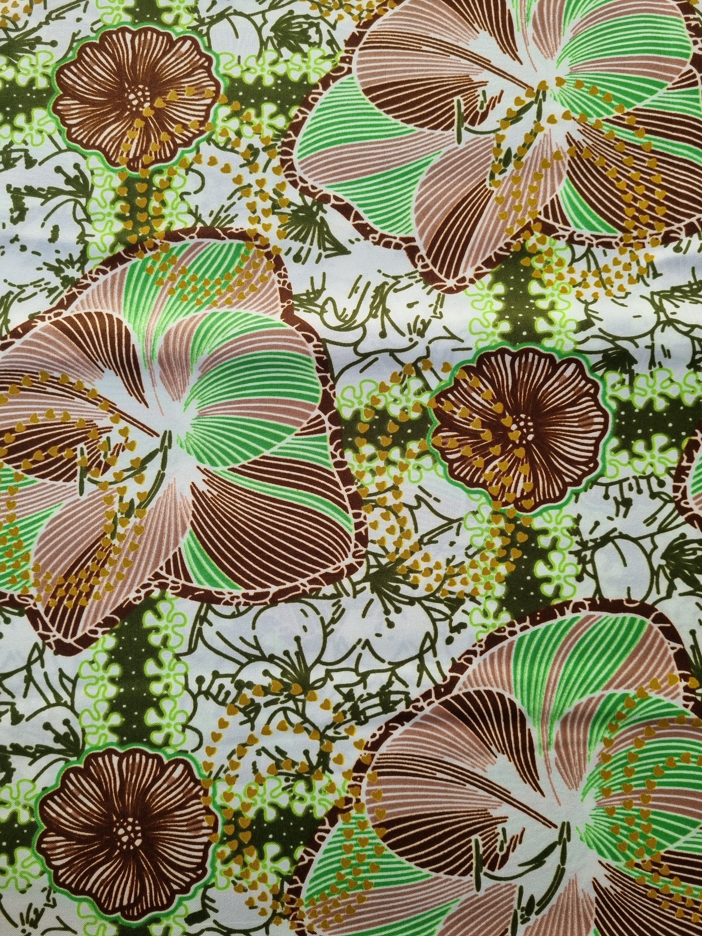 African Ankara Wax Print Fabric - Savanna Petals
