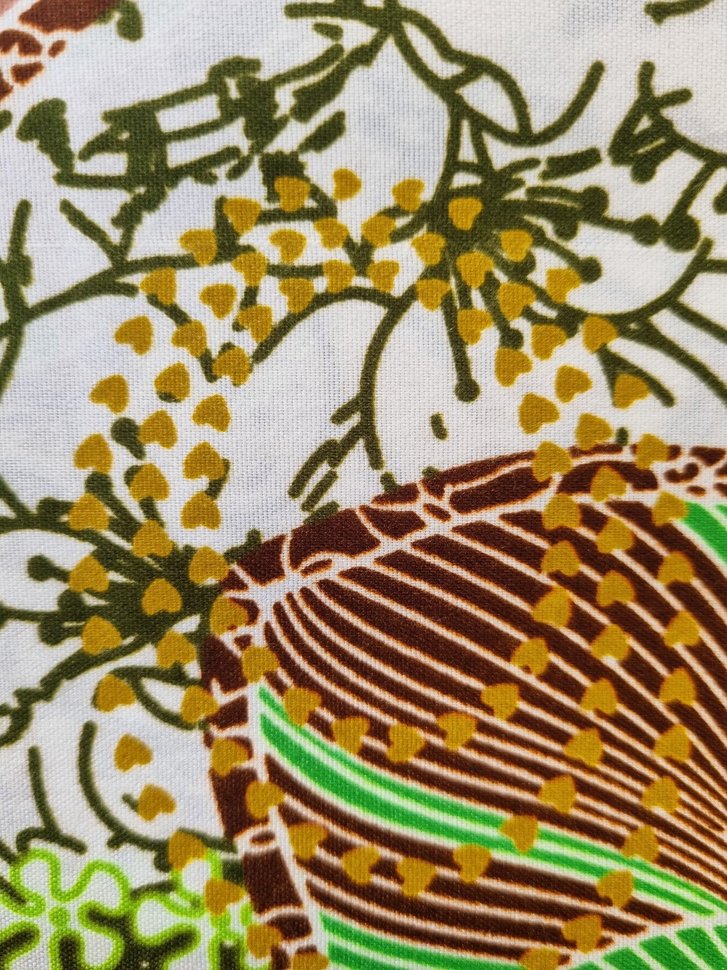 African Ankara Wax Print Fabric - Savanna Petals