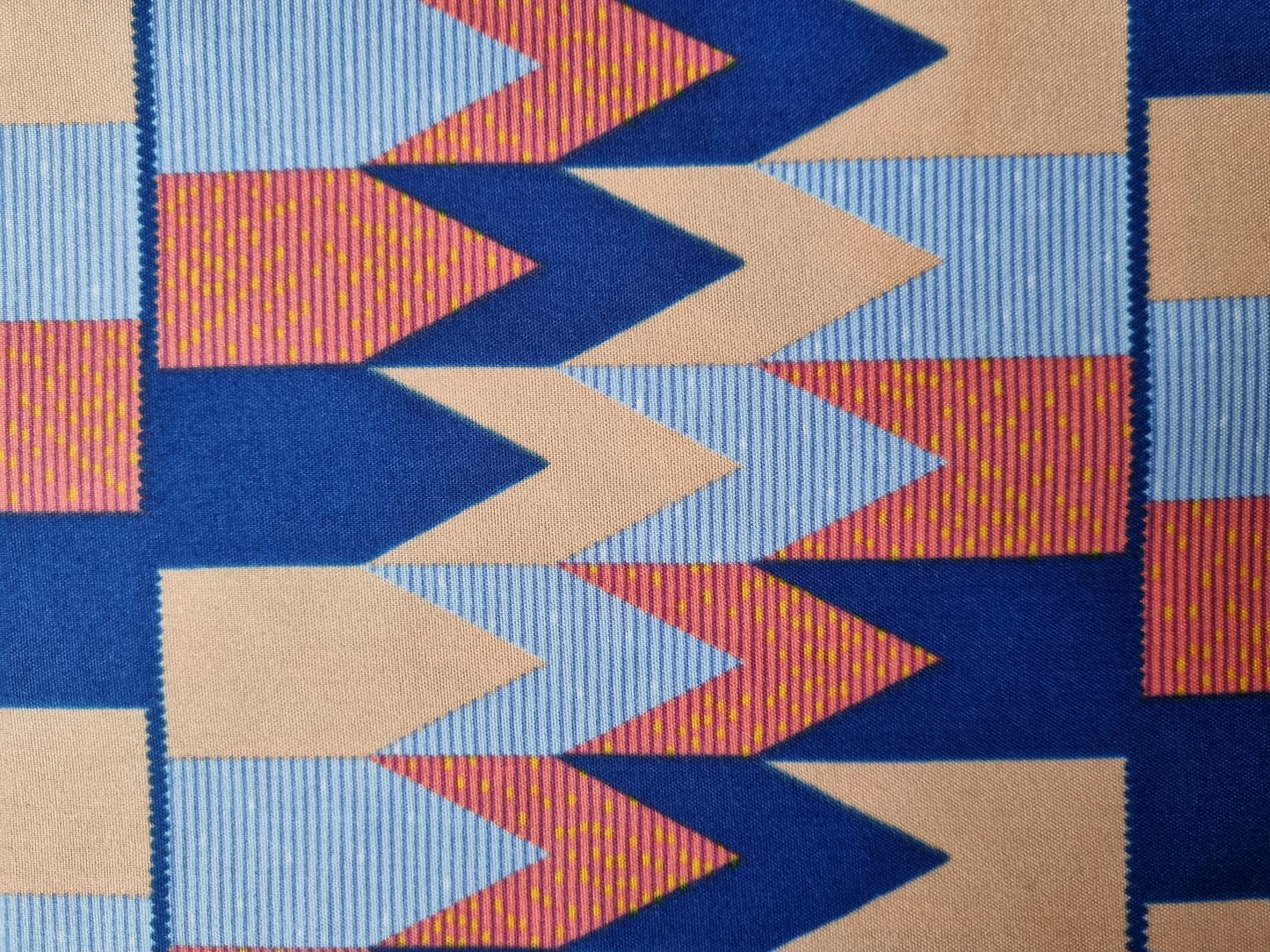 African Kente Wax Print Fabric - Azure Royalty