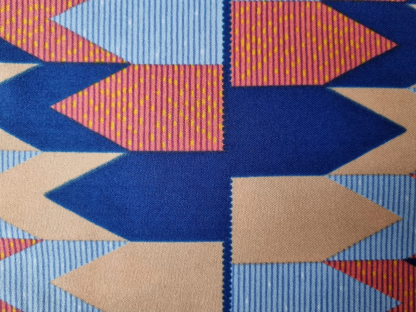 African Kente Wax Print Fabric - Azure Royalty