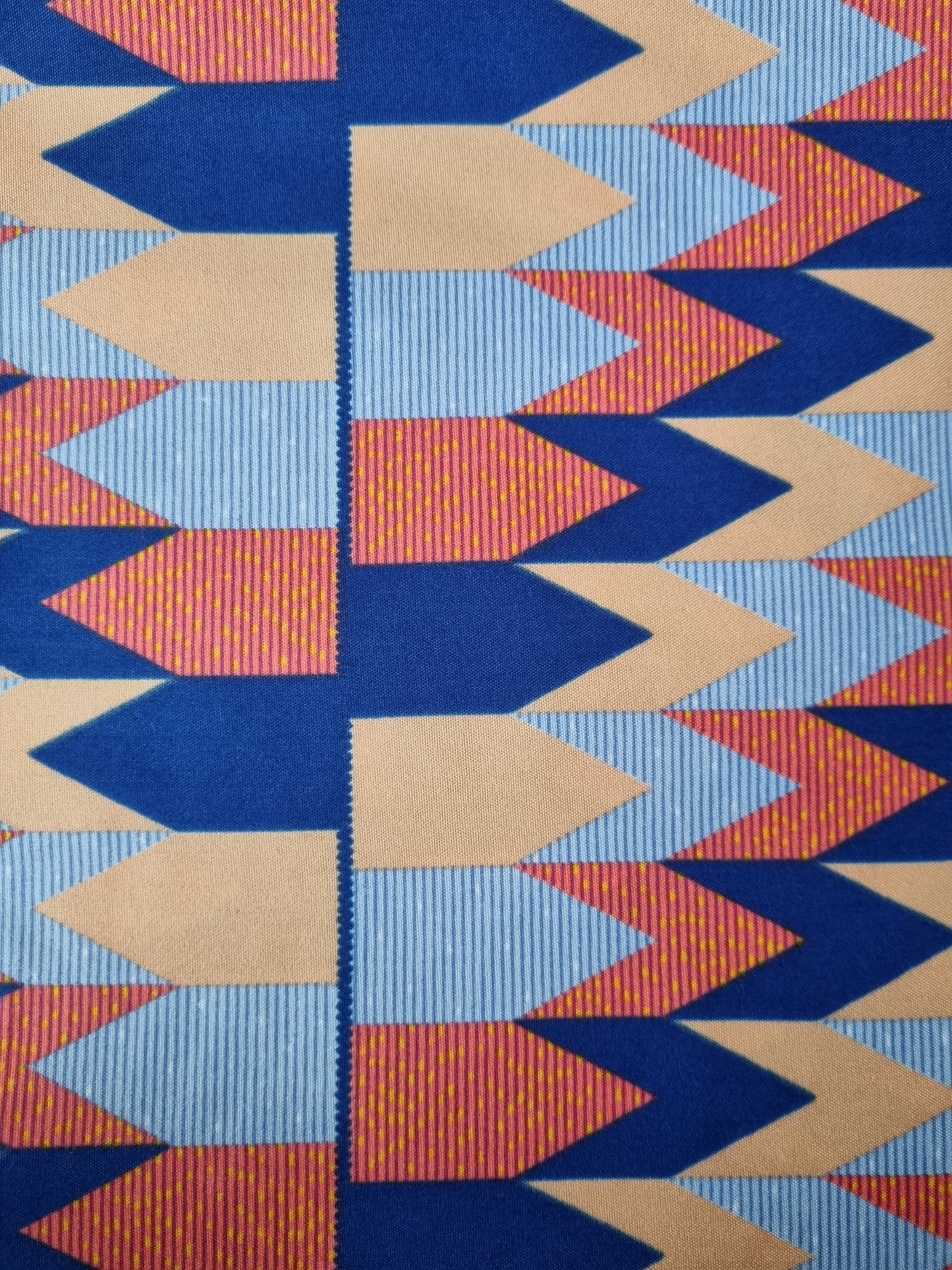 African Kente Wax Print Fabric - Azure Royalty