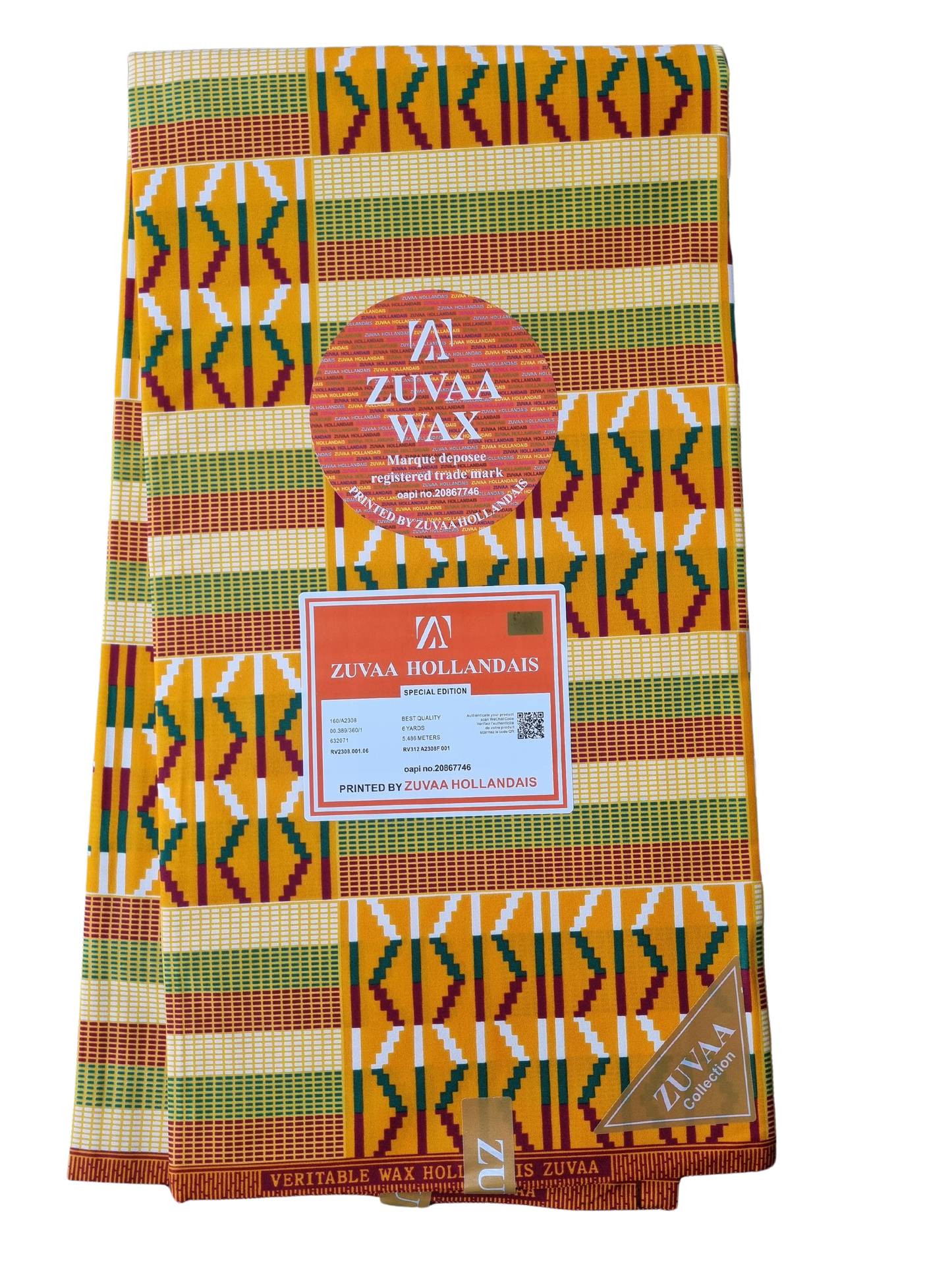 African Ankara Wax Print Fabric - Golden Grace
