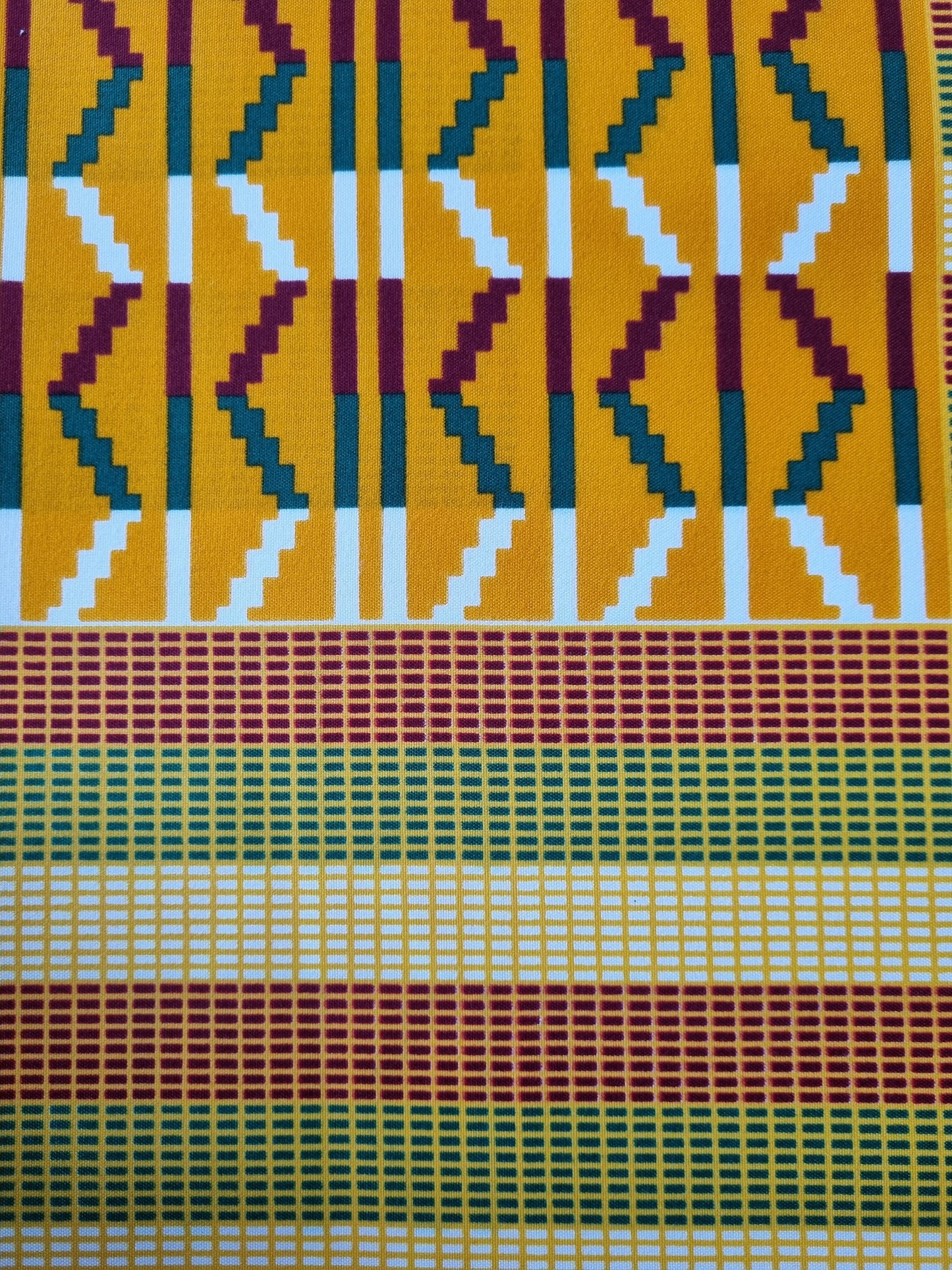 African Ankara Wax Print Fabric - Golden Grace