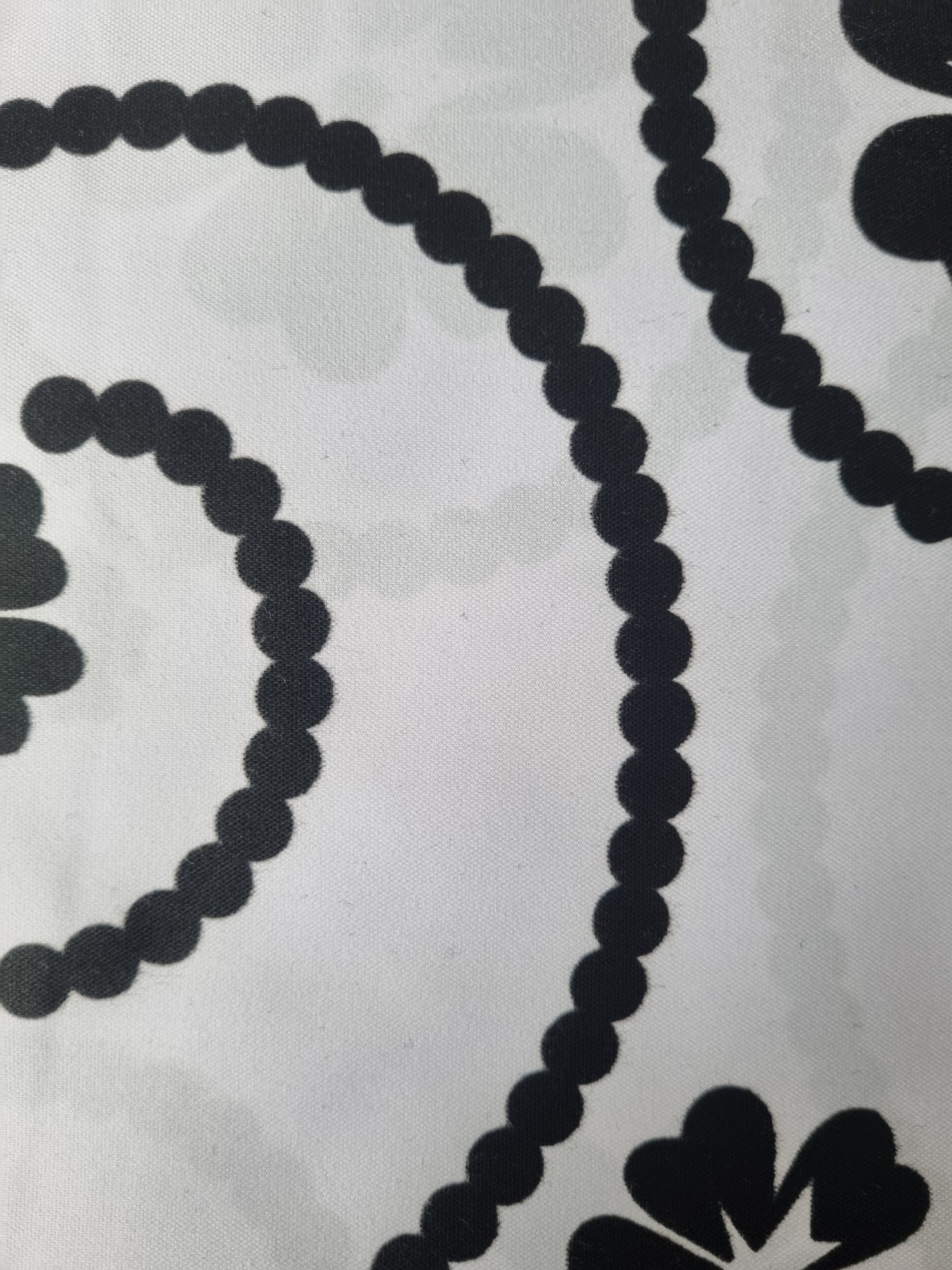 African Ankara Wax Print Fabric Black & White - Soft Murmurs
