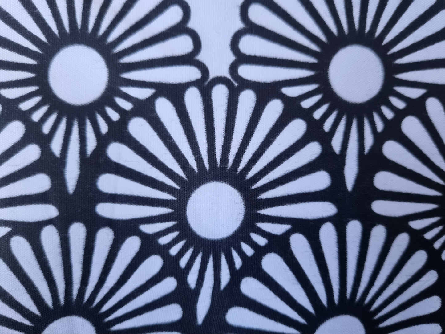 African Ankara Wax Print Fabric Black & White - Night Pearl