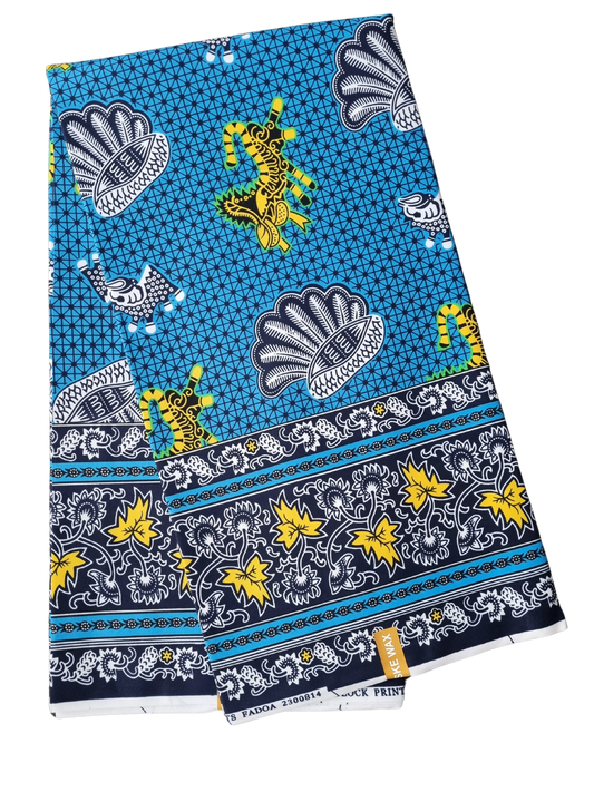 African Ankara Wax Print Fabric - Serene Majesty