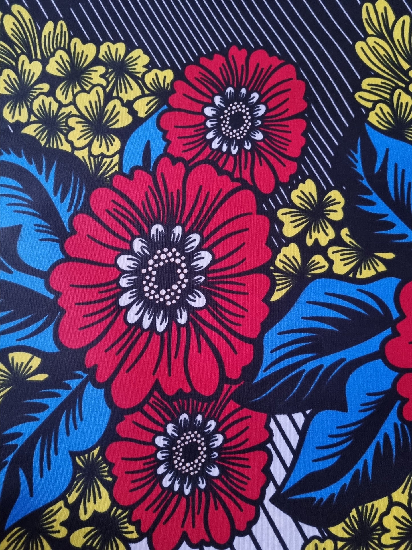 African Ankara Wax Print Fabric - Oni Blossom