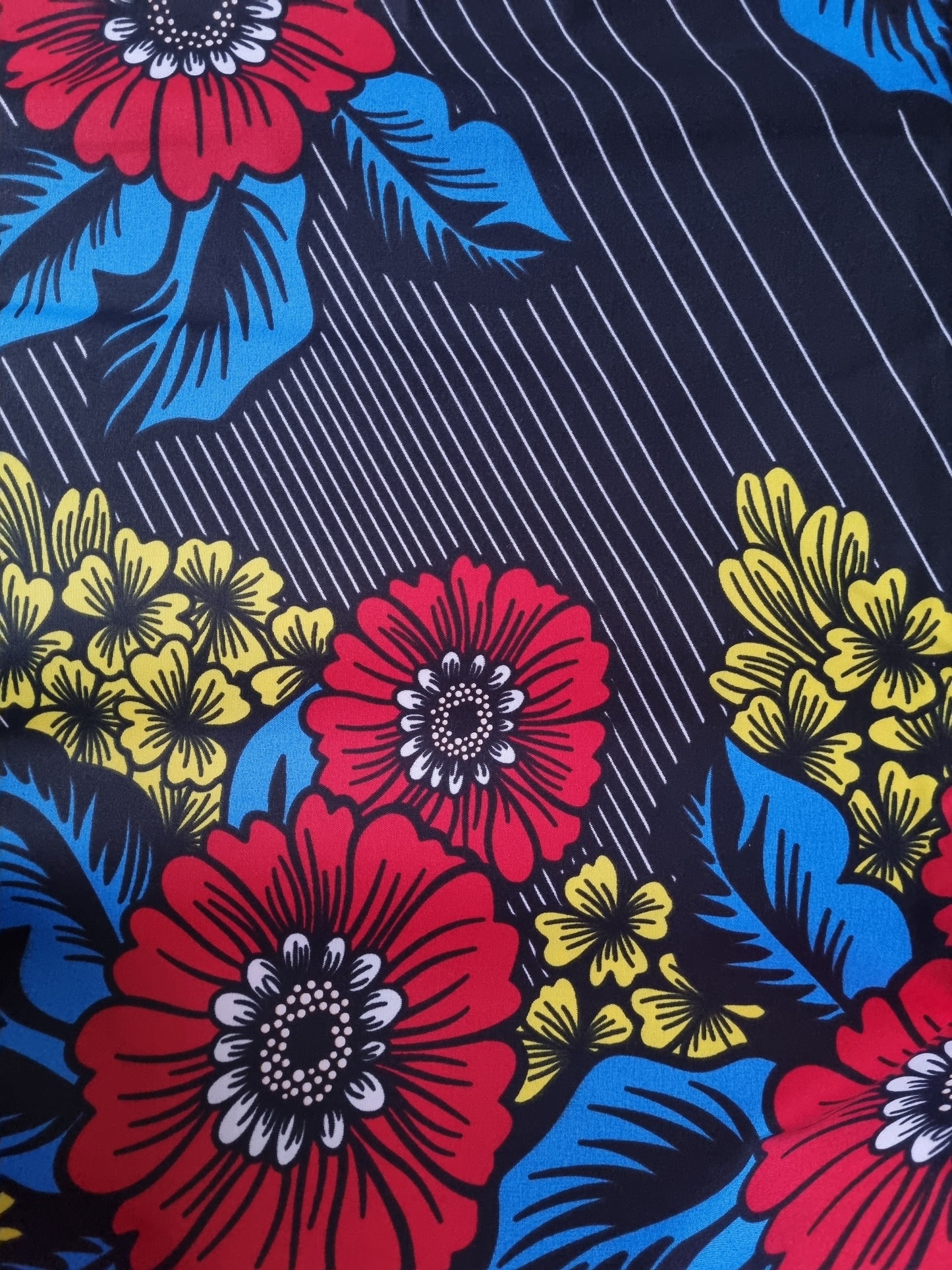 African Ankara Wax Print Fabric - Oni Blossom