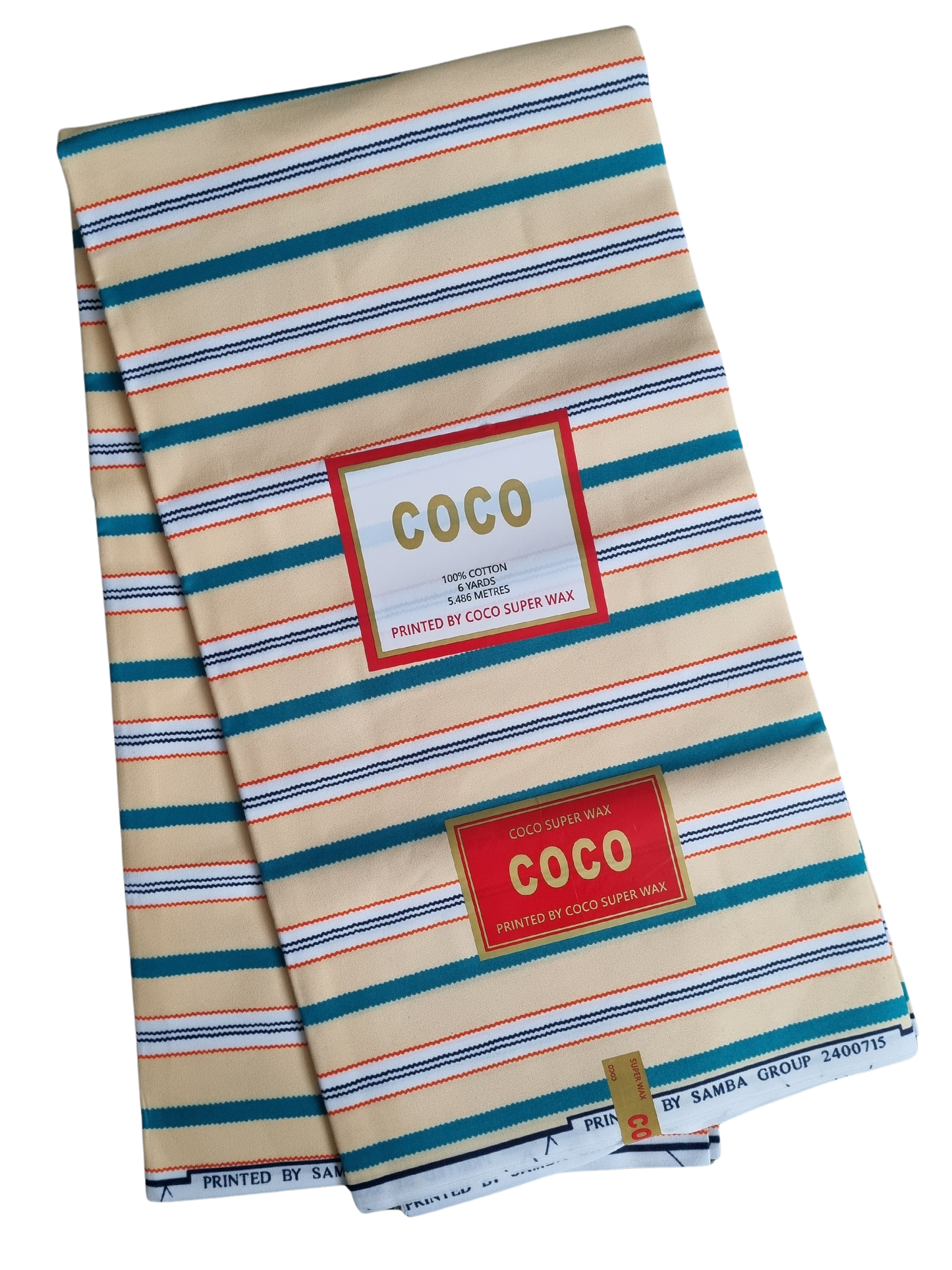 African Ankara Wax Print Fabric - Obaako Stripes