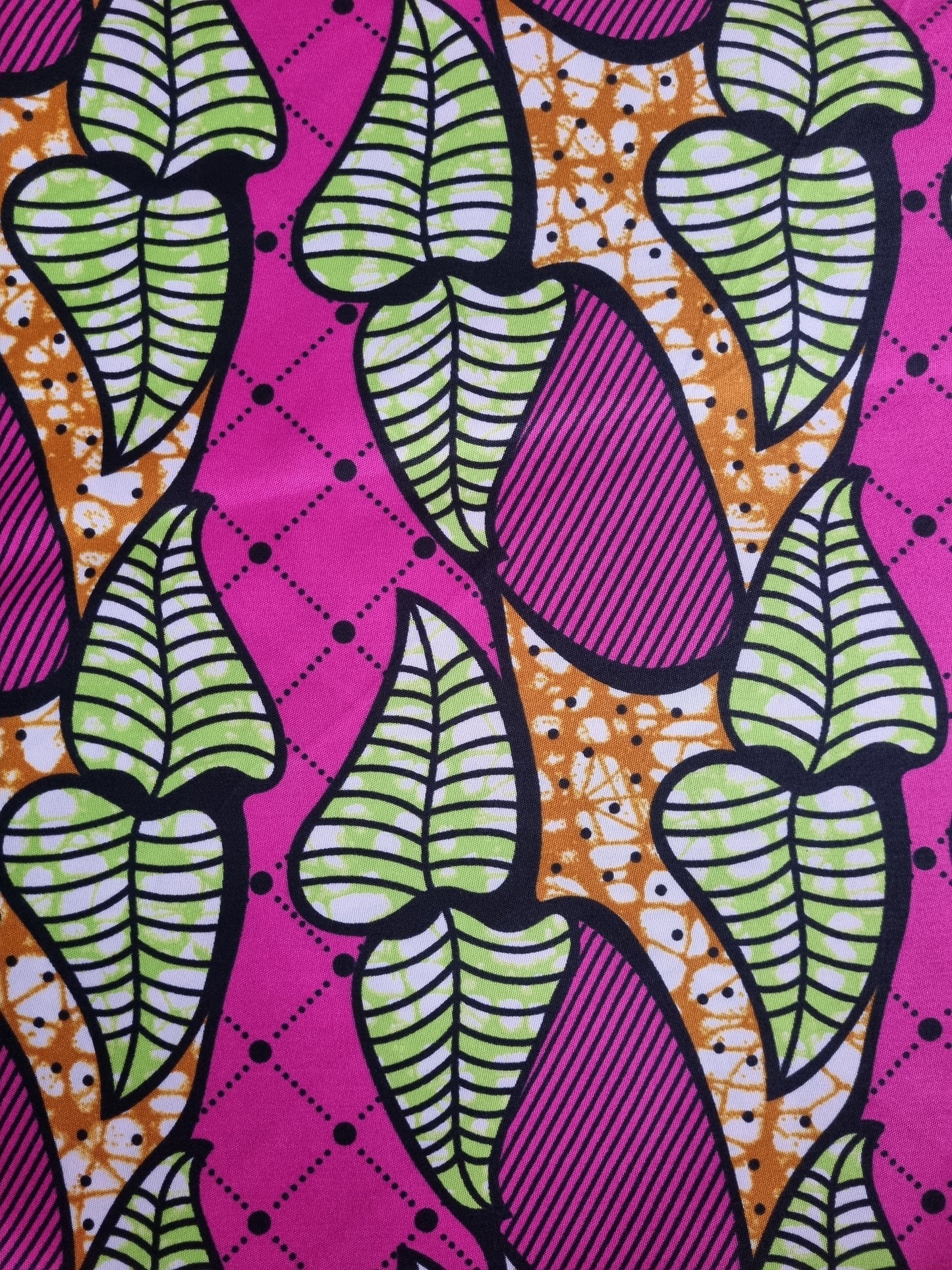 African Ankara Wax Print Fabric - Plumberry Delight
