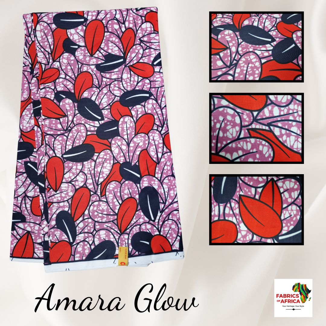 African Ankara Wax Print Fabric - Amara Glow