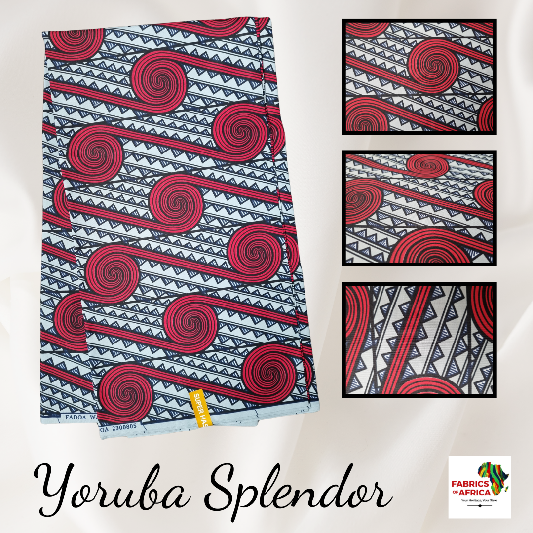 African Ankara Wax Print Fabric - Yoruba Splendor