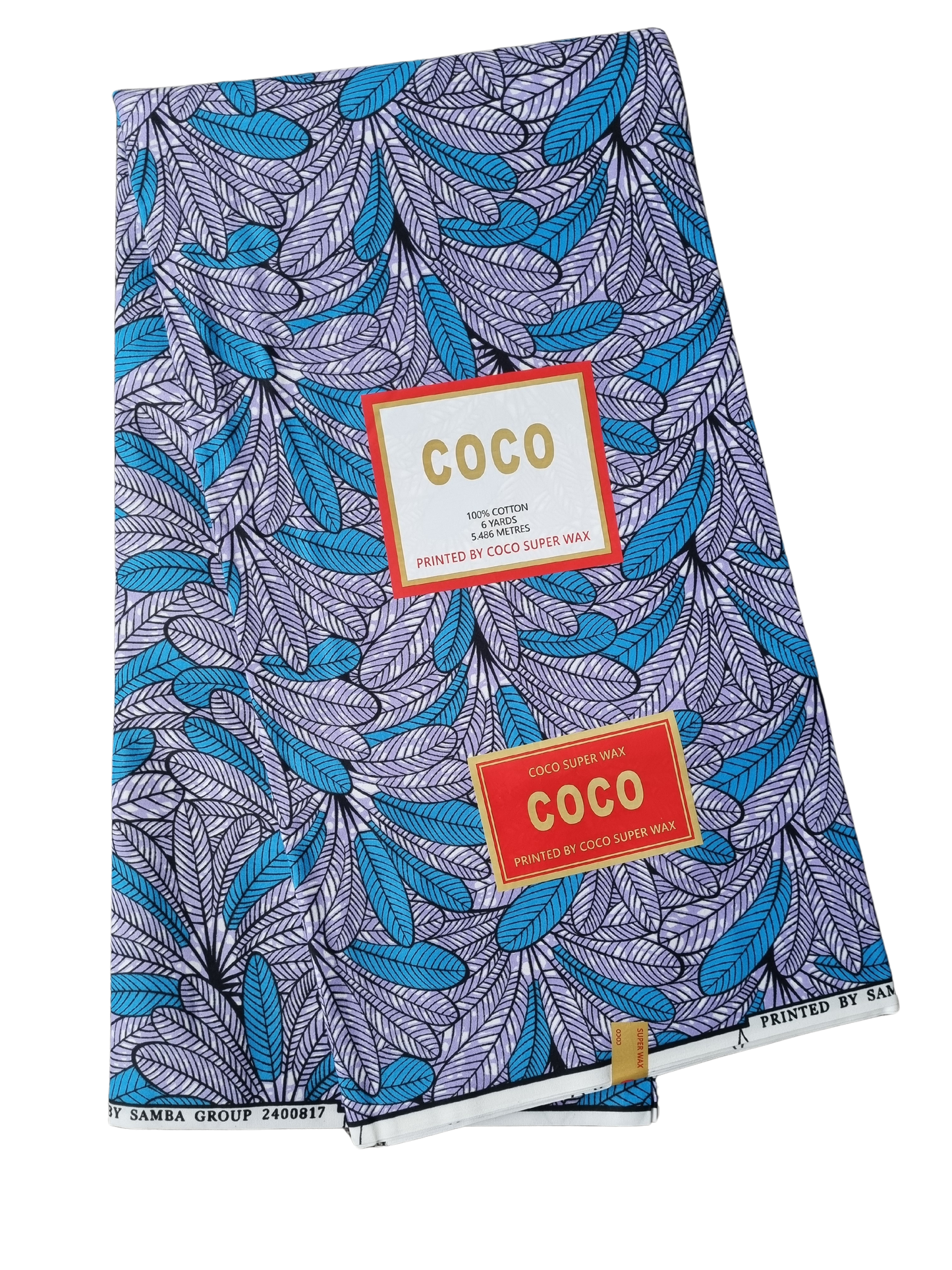 African Ankara Wax Print Fabric - Sahara Sky
