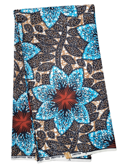 African Ankara Wax Print Fabric - Mirembe Star