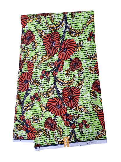 African Ankara Wax Print Fabric - Savanna Bloom