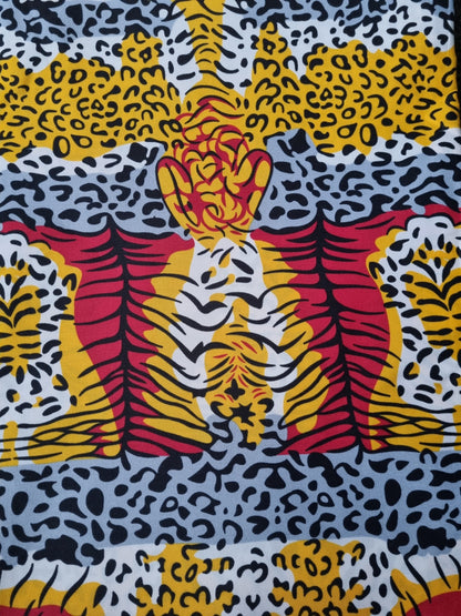 African Ankara Wax Print Fabric - Savanna Hunter