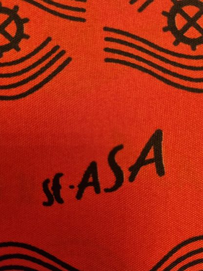 African Ankara Wax Print Fabric - Crimson Wisdom