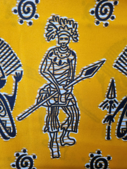 African Kente Print Fabric - Wise Wisdoms