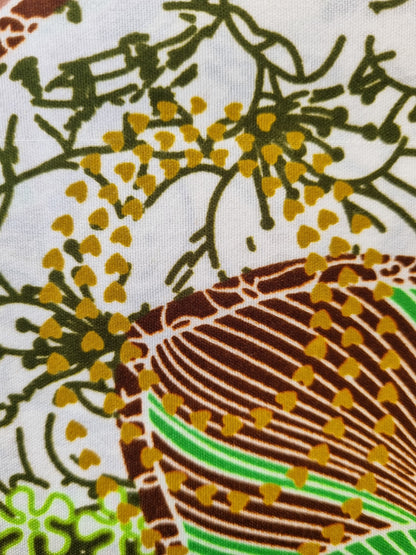 African Ankara Wax Print Fabric - Savanna Petals
