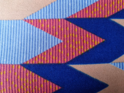African Kente Wax Print Fabric - Azure Royalty