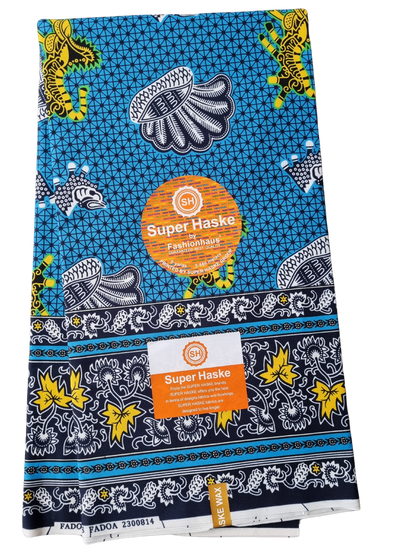 African Ankara Wax Print Fabric - Serene Majesty