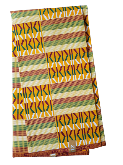 African Ankara Wax Print Fabric - Golden Grace