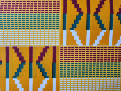 African Ankara Wax Print Fabric - Golden Grace