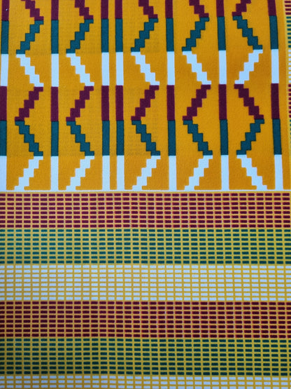 African Ankara Wax Print Fabric - Golden Grace