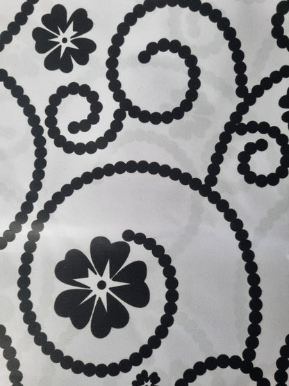 African Ankara Wax Print Fabric Black & White - Soft Murmurs