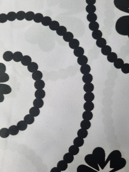 African Ankara Wax Print Fabric Black & White - Soft Murmurs