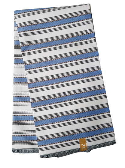 African Ankara Wax Print Fabric - Safira Stripes