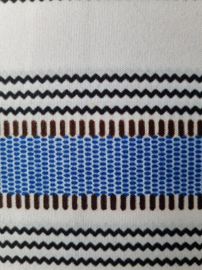 African Ankara Wax Print Fabric - Safira Stripes