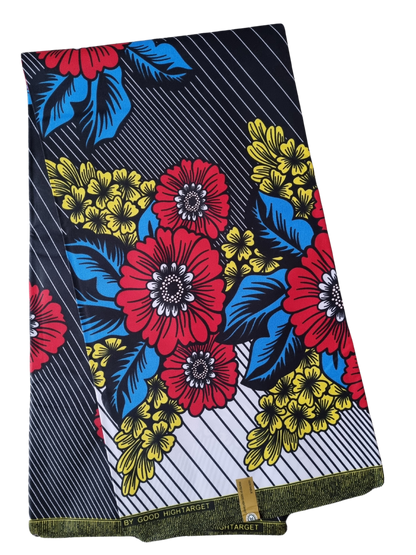 African Ankara Wax Print Fabric - Oni Blossom