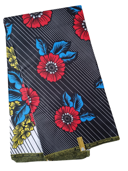 African Ankara Wax Print Fabric - Oni Blossom
