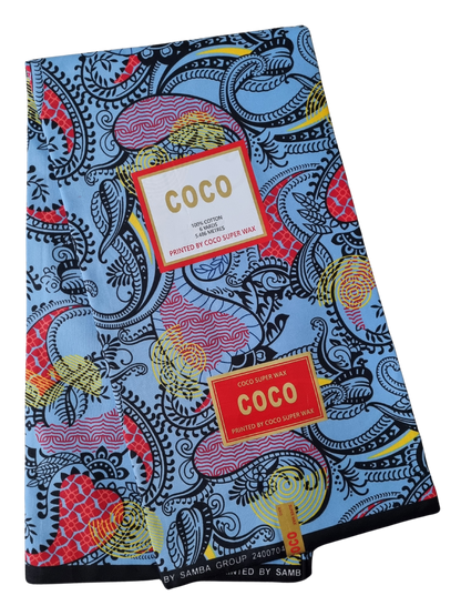 African Ankara Wax Print Fabric - Sanura Gleam