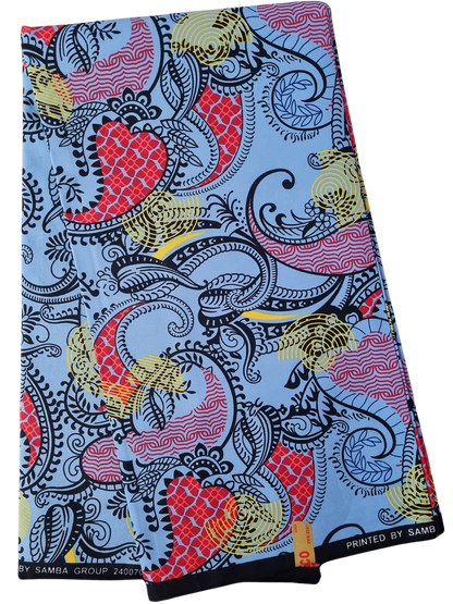 African Ankara Wax Print Fabric - Sanura Gleam