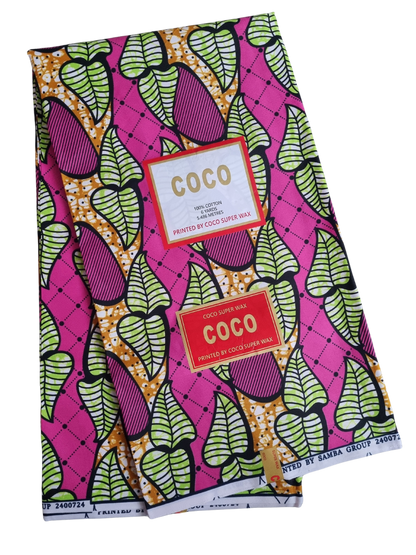 African Ankara Wax Print Fabric - Plumberry Delight
