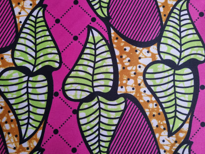 African Ankara Wax Print Fabric - Plumberry Delight