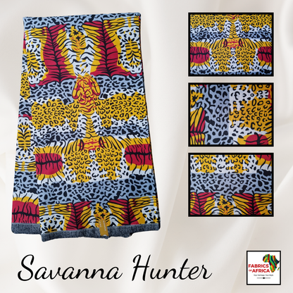 African Ankara Wax Print Fabric - Savanna Hunter