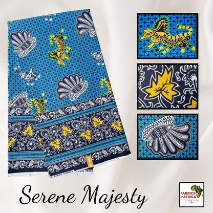 African Ankara Wax Print Fabric - Serene Majesty
