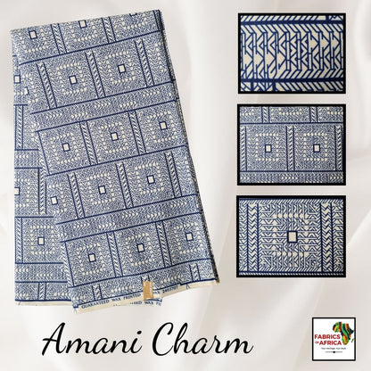 African Ankara Wax Print Fabric - Amani Charm