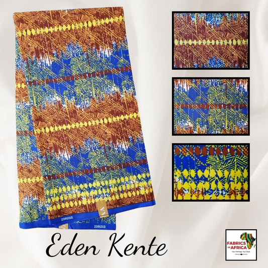 African Kente Wax Print Fabric - Eden Kente