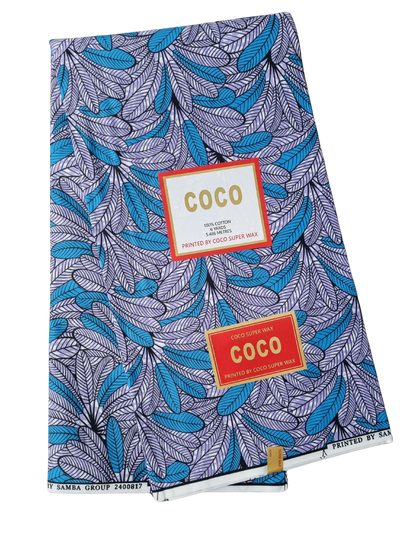 African Ankara Wax Print Fabric - Sahara Sky