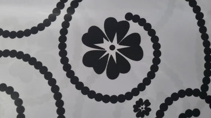 African Ankara Wax Print Fabric Black & White - Soft Murmurs