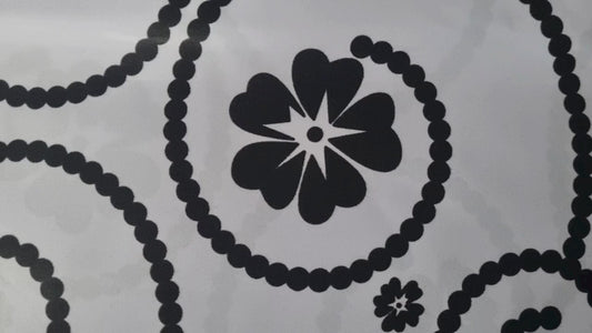 African Ankara Wax Print Fabric Black & White - Soft Murmurs
