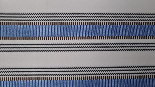African Ankara Wax Print Fabric - Safira Stripes